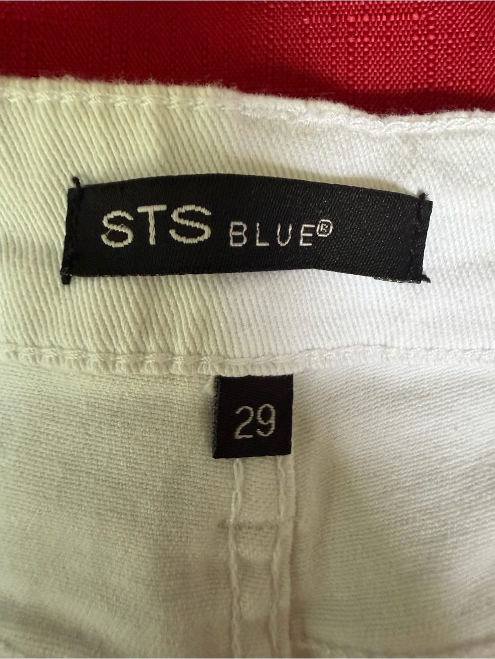 STS Blue White Distressed Denim Shorts - Picture 4 of 4